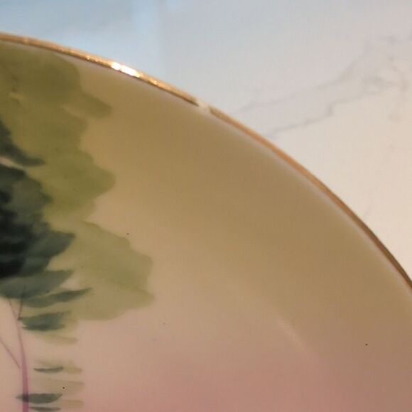 Vintage Mieto China Hand Painted Pastel Landscape Plates Set of 2 Made in Japan - Picture 6 of 9